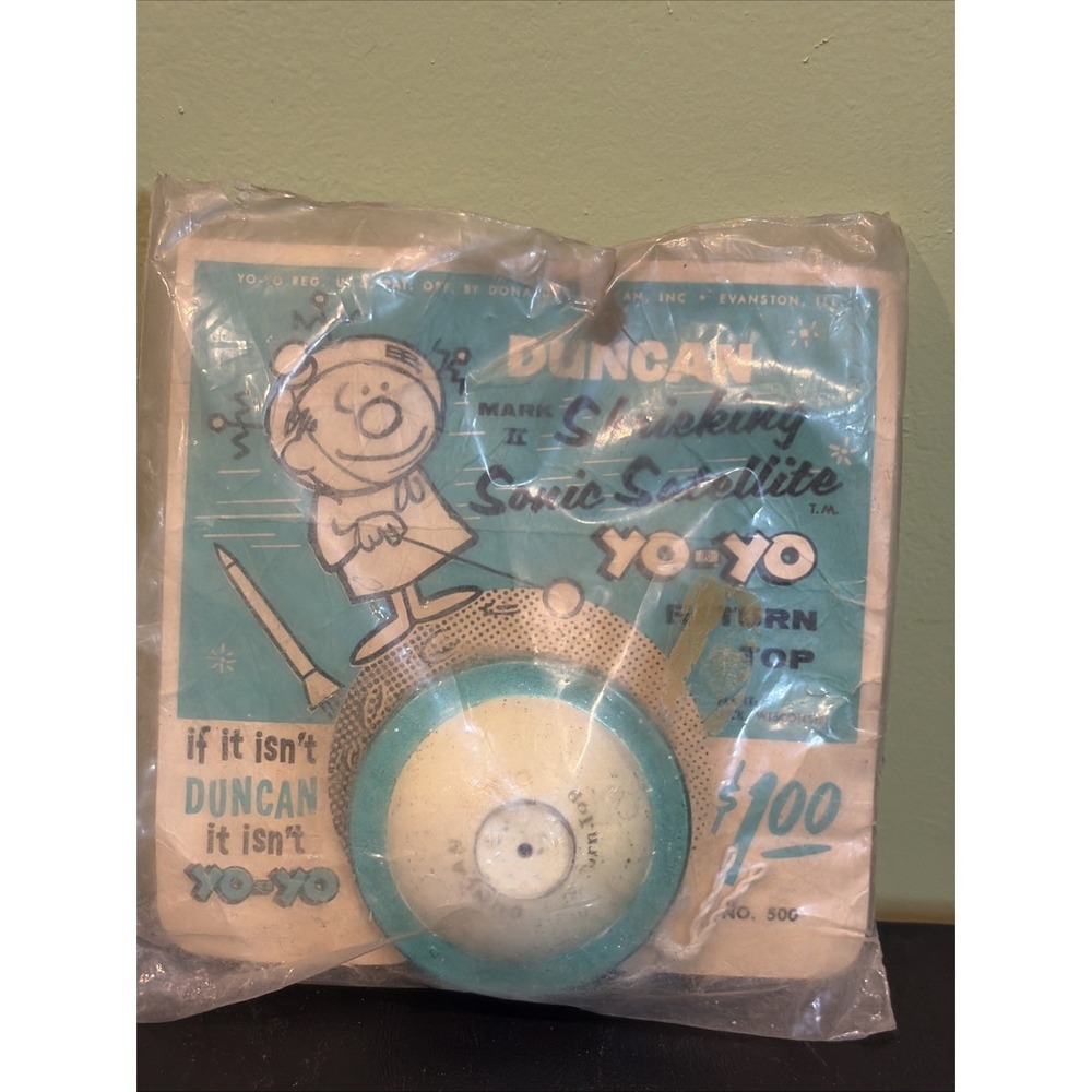 Blue Vintage Duncan Return Top Shrieking Sonic Satellite Mark II Yo-Yo